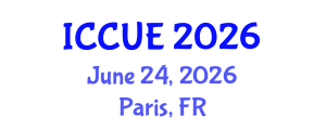 International Conference on Civil and Urban Engineering (ICCUE) June 24, 2026 - Paris, France