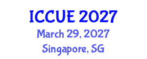 International Conference on Civil and Urban Engineering (ICCUE) March 29, 2027 - Singapore, Singapore International Conference on Civil and Urban Engineering (ICCUE) March 29, 2027 - Singapore, Singapore