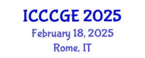 International Conference on Civil, Construction and Geological Engineering (ICCCGE) February 18, 2025 - Rome, Italy