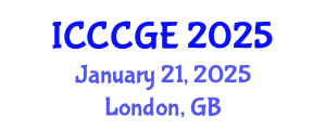 International Conference on Civil, Construction and Geological Engineering (ICCCGE) January 21, 2025 - London, United Kingdom