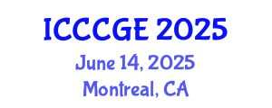 International Conference on Civil, Construction and Geological Engineering (ICCCGE) June 14, 2025 - Montreal, Canada