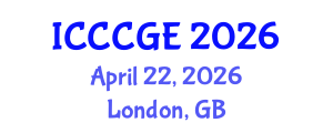 International Conference on Civil, Construction and Geological Engineering (ICCCGE) April 22, 2026 - London, United Kingdom