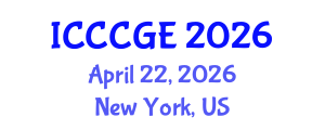 International Conference on Civil, Construction and Geological Engineering (ICCCGE) April 22, 2026 - New York, United States