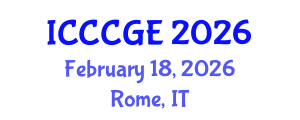 International Conference on Civil, Construction and Geological Engineering (ICCCGE) February 18, 2026 - Rome, Italy