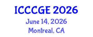 International Conference on Civil, Construction and Geological Engineering (ICCCGE) June 14, 2026 - Montreal, Canada