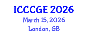 International Conference on Civil, Construction and Geological Engineering (ICCCGE) March 15, 2026 - London, United Kingdom