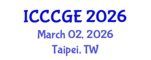 International Conference on Civil, Construction and Geological Engineering (ICCCGE) March 02, 2026 - Taipei, Taiwan International Conference on Civil, Construction and Geological Engineering (ICCCGE) March 02, 2026 - Taipei, Taiwan