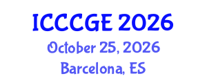 International Conference on Civil, Construction and Geological Engineering (ICCCGE) October 25, 2026 - Barcelona, Spain