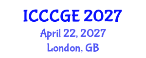 International Conference on Civil, Construction and Geological Engineering (ICCCGE) April 22, 2027 - London, United Kingdom International Conference on Civil, Construction and Geological Engineering (ICCCGE) April 22, 2027 - London, United Kingdom