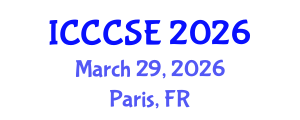 International Conference on Civil, Construction and Safety Engineering (ICCCSE) March 29, 2026 - Paris, France