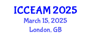 International Conference on Civil Engineering and Applied Mechanics (ICCEAM) March 15, 2025 - London, United Kingdom