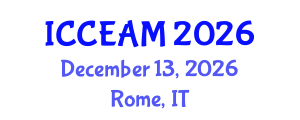 International Conference on Civil Engineering and Applied Mechanics (ICCEAM) December 13, 2026 - Rome, Italy International Conference on Civil Engineering and Applied Mechanics (ICCEAM) December 13, 2026 - Rome, Italy