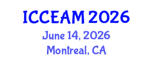 International Conference on Civil Engineering and Applied Mechanics (ICCEAM) June 14, 2026 - Montreal, Canada