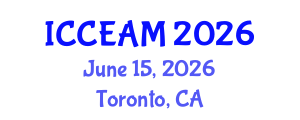 International Conference on Civil Engineering and Applied Mechanics (ICCEAM) June 15, 2026 - Toronto, Canada