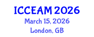 International Conference on Civil Engineering and Applied Mechanics (ICCEAM) March 15, 2026 - London, United Kingdom