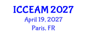 International Conference on Civil Engineering and Applied Mechanics (ICCEAM) April 19, 2027 - Paris, France International Conference on Civil Engineering and Applied Mechanics (ICCEAM) April 19, 2027 - Paris, France