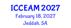 International Conference on Civil Engineering and Applied Mechanics (ICCEAM) February 18, 2027 - Jeddah, Saudi Arabia International Conference on Civil Engineering and Applied Mechanics (ICCEAM) February 18, 2027 - Jeddah, Saudi Arabia