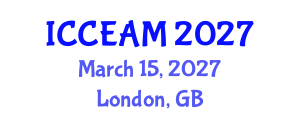 International Conference on Civil Engineering and Applied Mechanics (ICCEAM) March 15, 2027 - London, United Kingdom International Conference on Civil Engineering and Applied Mechanics (ICCEAM) March 15, 2027 - London, United Kingdom