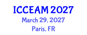 International Conference on Civil Engineering and Applied Mechanics (ICCEAM) March 29, 2027 - Paris, France International Conference on Civil Engineering and Applied Mechanics (ICCEAM) March 29, 2027 - Paris, France