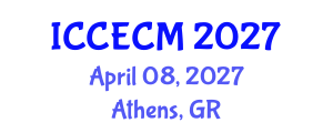 International Conference on Civil Engineering and Construction Management (ICCECM) April 08, 2027 - Athens, Greece International Conference on Civil Engineering and Construction Management (ICCECM) April 08, 2027 - Athens, Greece