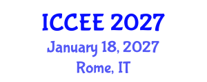 International Conference on Civil Engineering and Environment (ICCEE) January 18, 2027 - Rome, Italy International Conference on Civil Engineering and Environment (ICCEE) January 18, 2027 - Rome, Italy
