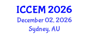 International Conference on Civil Engineering and Materials (ICCEM) December 02, 2026 - Sydney, Australia International Conference on Civil Engineering and Materials (ICCEM) December 02, 2026 - Sydney, Australia