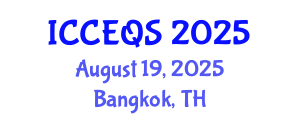 International Conference on Civil Engineering and Quantity Surveying (ICCEQS) August 19, 2025 - Bangkok, Thailand