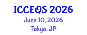 International Conference on Civil Engineering and Quantity Surveying (ICCEQS) June 10, 2026 - Tokyo, Japan