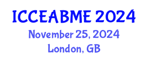 International Conference on Civil Engineering, Architecture, Building Materials and Environment (ICCEABME) November 25, 2024 - London, United Kingdom