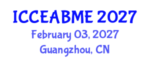 International Conference on Civil Engineering, Architecture, Building Materials and Environment (ICCEABME) February 03, 2027 - Guangzhou, China International Conference on Civil Engineering, Architecture, Building Materials and Environment (ICCEABME) February 03, 2027 - Guangzhou, China