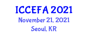 International Conference on Civil Engineering Fundamentals and Applications (ICCEFA) November 21, 2021 - Seoul, Republic of Korea