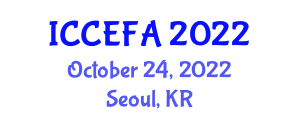 International Conference on Civil Engineering Fundamentals and Applications (ICCEFA) October 24, 2022 - Seoul, Republic of Korea