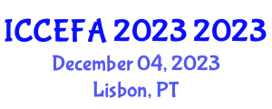 International Conference on Civil Engineering Fundamentals and Applications (ICCEFA 2023) December 04, 2023 - Lisbon, Portugal International Conference on Civil Engineering Fundamentals and Applications (ICCEFA 2023) December 04, 2023 - Lisbon, Portugal
