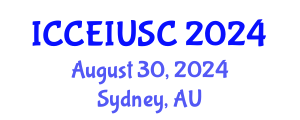International Conference on Civil Engineering, Intelligent Urbanism and Smart Cities (ICCEIUSC) August 30, 2024 - Sydney, Australia