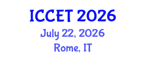 International Conference on Civil Engineering Technologies (ICCET) July 22, 2026 - Rome, Italy