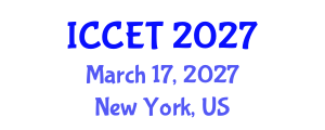 International Conference on Civil Engineering Technologies (ICCET) March 17, 2027 - New York, United States International Conference on Civil Engineering Technologies (ICCET) March 17, 2027 - New York, United States