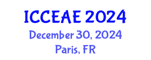 International Conference on Civil, Environmental and Architectural Engineering (ICCEAE) December 30, 2024 - Paris, France