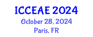 International Conference on Civil, Environmental and Architectural Engineering (ICCEAE) October 28, 2024 - Paris, France