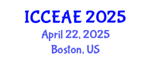 International Conference on Civil, Environmental and Architectural Engineering (ICCEAE) April 22, 2025 - Boston, United States