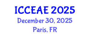 International Conference on Civil, Environmental and Architectural Engineering (ICCEAE) December 30, 2025 - Paris, France