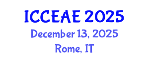 International Conference on Civil, Environmental and Architectural Engineering (ICCEAE) December 13, 2025 - Rome, Italy