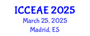 International Conference on Civil, Environmental and Architectural Engineering (ICCEAE) March 25, 2025 - Madrid, Spain