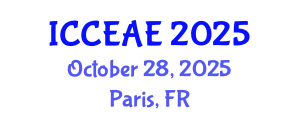 International Conference on Civil, Environmental and Architectural Engineering (ICCEAE) October 28, 2025 - Paris, France