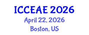 International Conference on Civil, Environmental and Architectural Engineering (ICCEAE) April 22, 2026 - Boston, United States