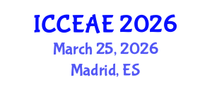International Conference on Civil, Environmental and Architectural Engineering (ICCEAE) March 25, 2026 - Madrid, Spain