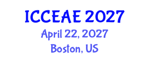 International Conference on Civil, Environmental and Architectural Engineering (ICCEAE) April 22, 2027 - Boston, United States International Conference on Civil, Environmental and Architectural Engineering (ICCEAE) April 22, 2027 - Boston, United States