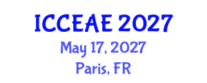 International Conference on Civil, Environmental and Architectural Engineering (ICCEAE) May 17, 2027 - Paris, France International Conference on Civil, Environmental and Architectural Engineering (ICCEAE) May 17, 2027 - Paris, France