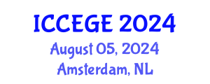 International Conference on Civil, Environmental and Geological Engineering (ICCEGE) August 05, 2024 - Amsterdam, Netherlands