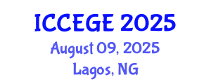 International Conference on Civil, Environmental and Geological Engineering (ICCEGE) August 09, 2025 - Lagos, Nigeria