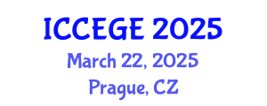 International Conference on Civil, Environmental and Geological Engineering (ICCEGE) March 22, 2025 - Prague, Czechia